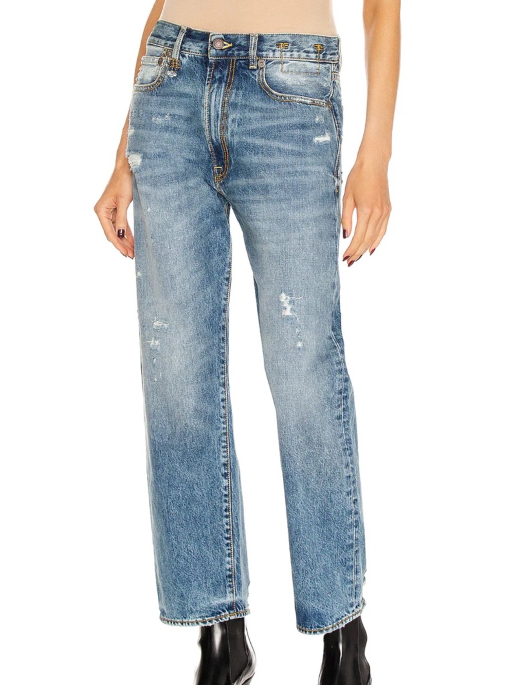 R13 Boyfriend Jeans Size 23 - Picture 3 of 13